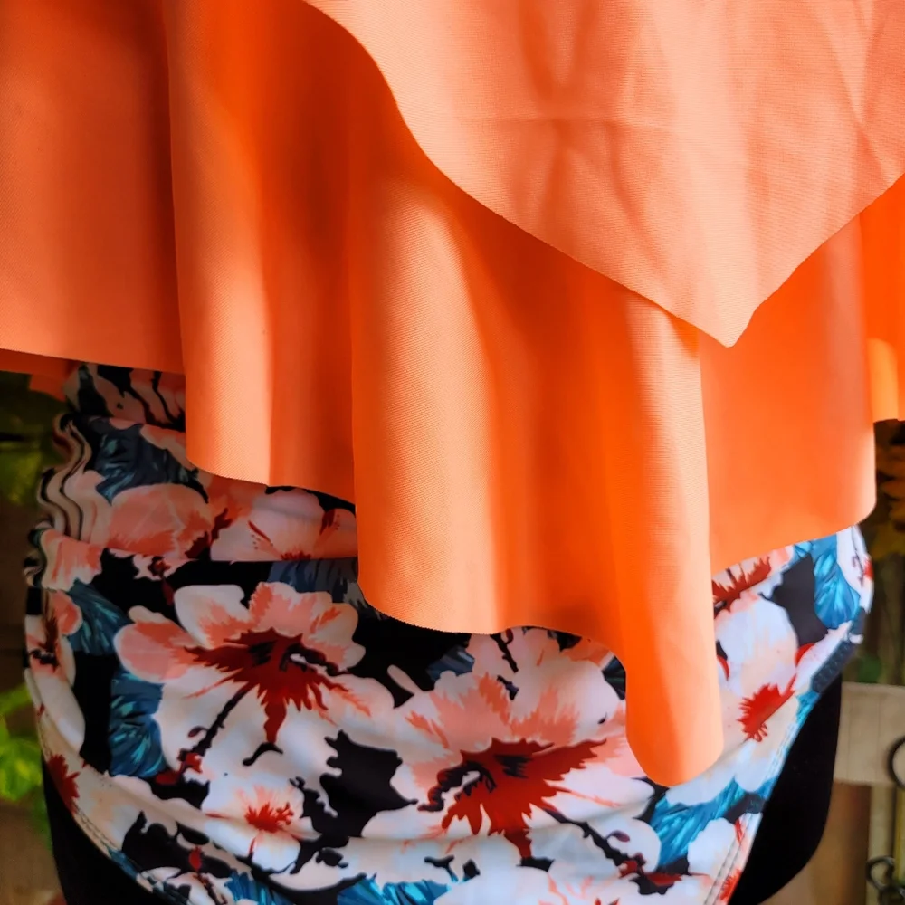 Double Ruffle Swim Top - Picture 7 of 12